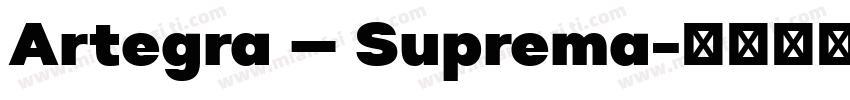 Artegra – Suprema字体转换